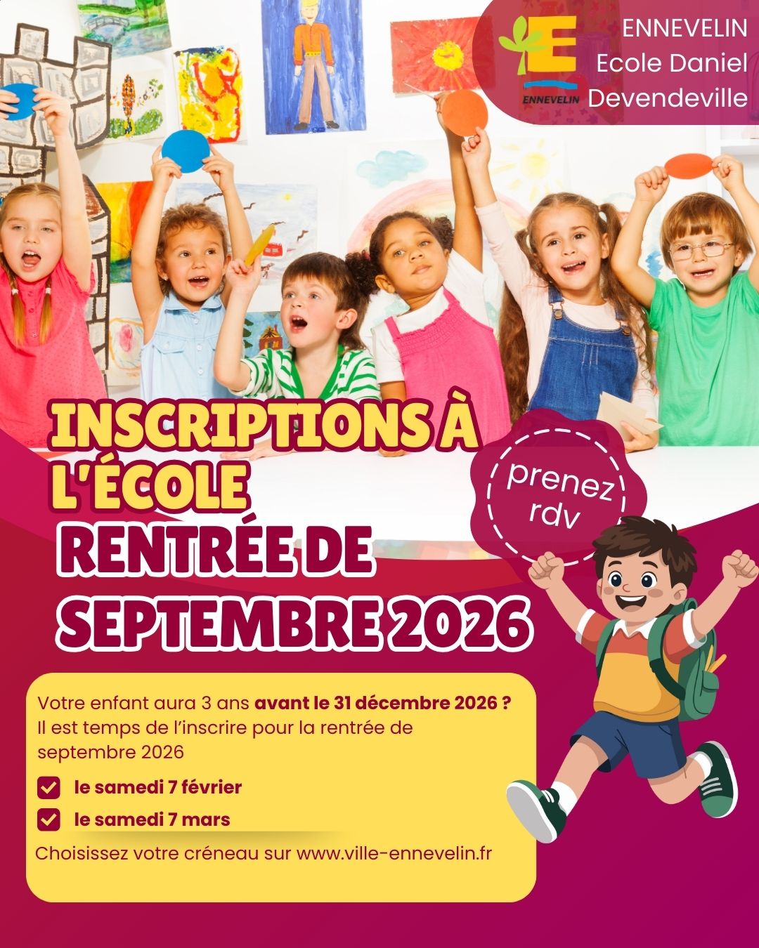 Inscription à l'école - toutes les modalités